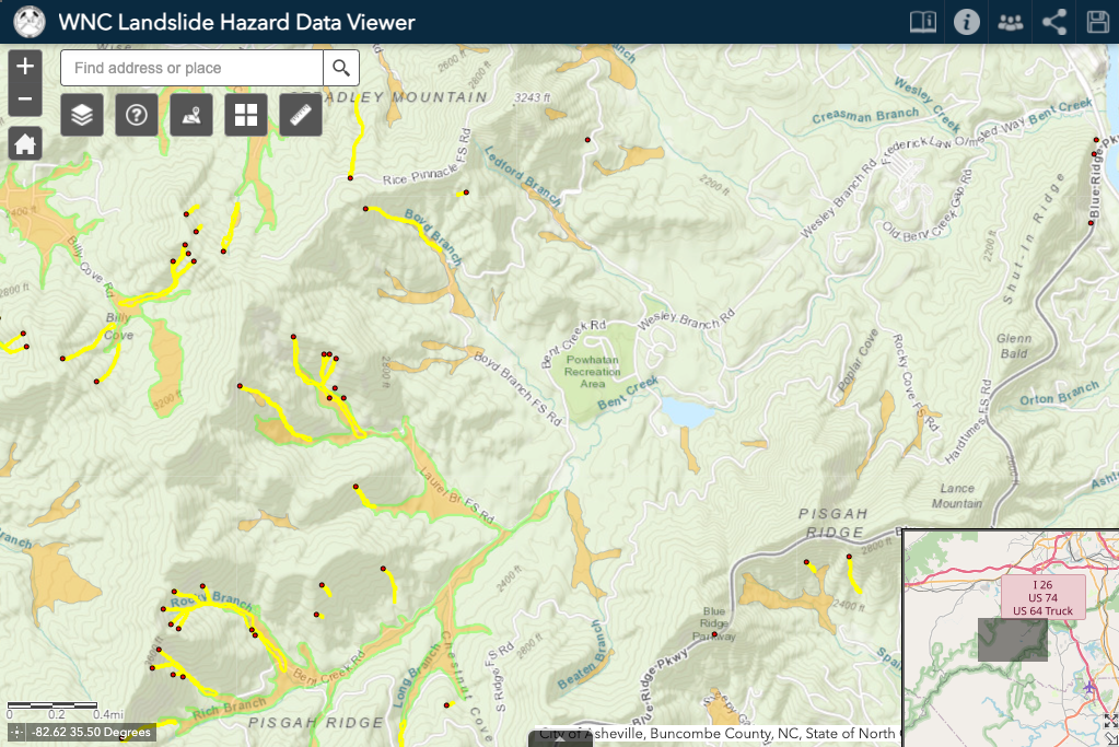 Landslides viewer